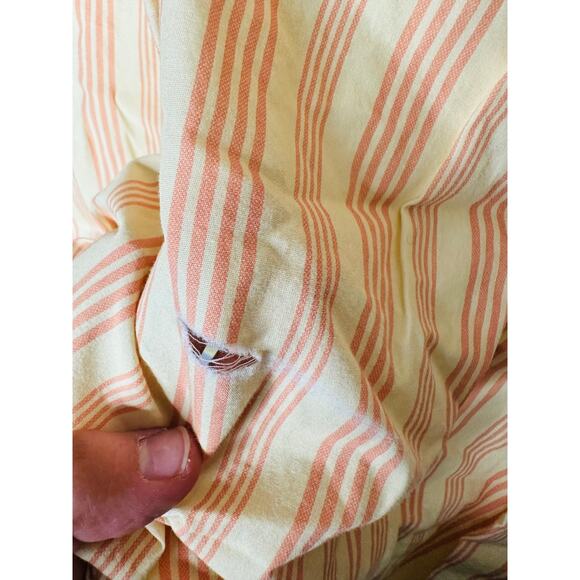 DEREK LAM COLLECTIVE Yellow Pinstripe Collared Button Up Shirtdress Size 46 - Picture 10 of 14